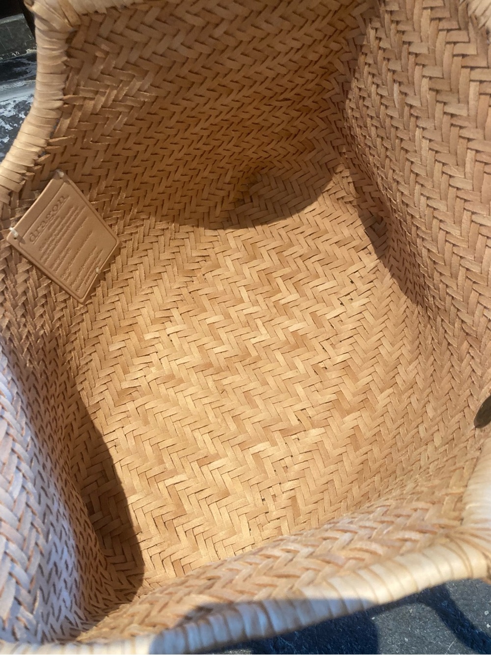 DRAGON DIFFUSION large Nantucket woven-leather tote bag - Picture 6 of 9